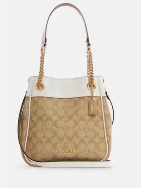 Coach Cammie Chain Bucket Bag in Signature Canvas (Style C8152)